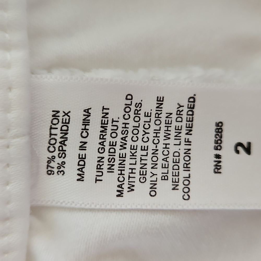 Nautical Style White Fitted Shorts Coastal Y2K Resortwear Size 2 - Picture 10 of 11